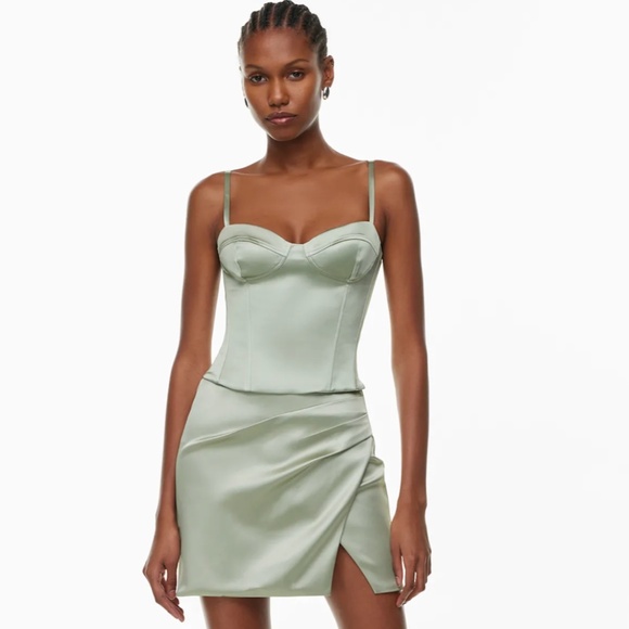 Babaton Tops - TEN BABATON| DAZZLE SATIN BUSTIER